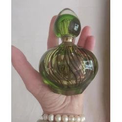 Vintage Green Glass Vanity Bottle